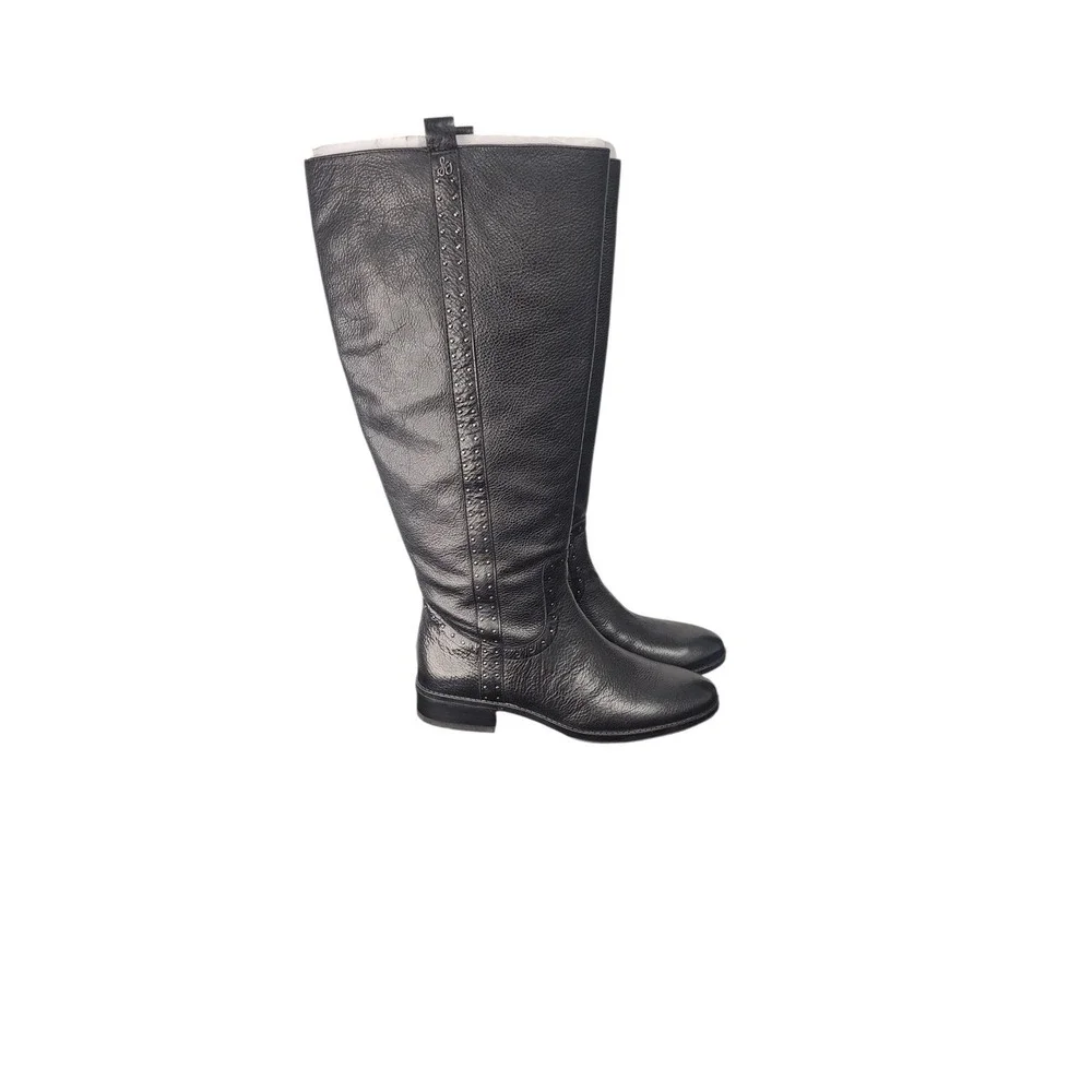 Sam Edelman Black Leather Tall Riding‎ Boots